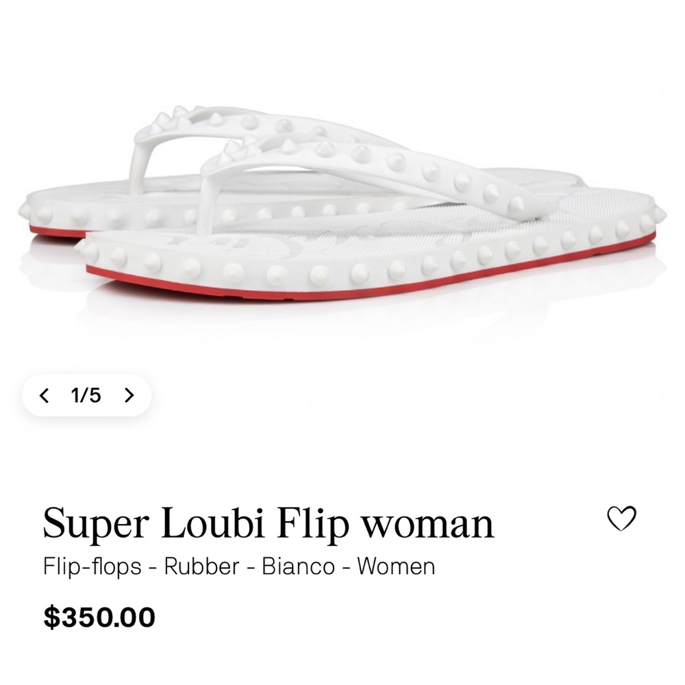 Christian Louboutin flip flops size 37 - like new!